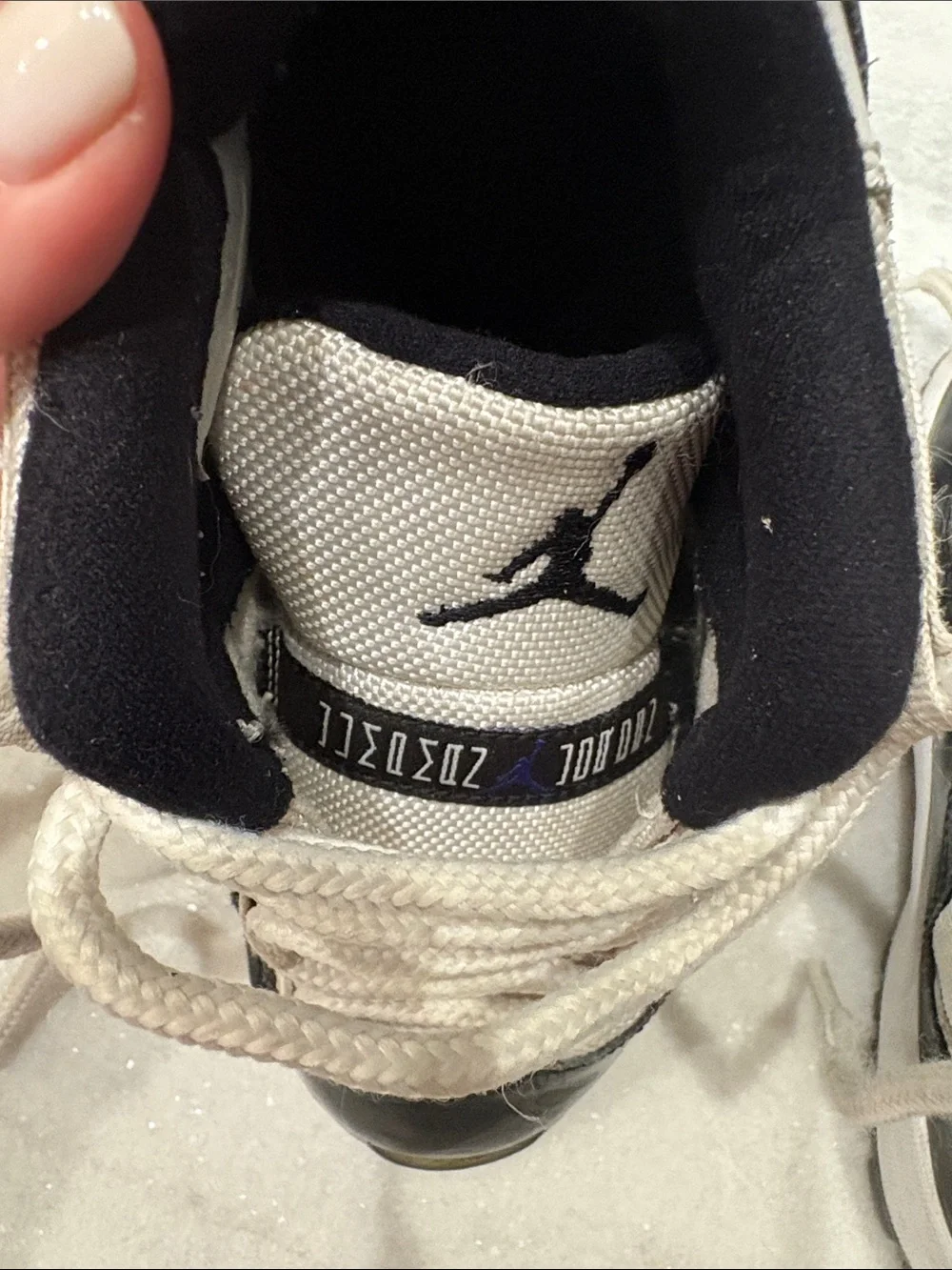 Jordan Kids Black and White Low-Top Retro Sneakers
